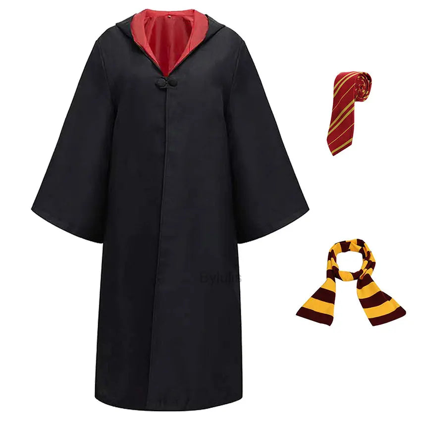 🧙‍♀️ Costume da Mago per Donne e Ragazze - Mantello e Toga Stile Scuola di Magia, Per Halloween e Cosplay!