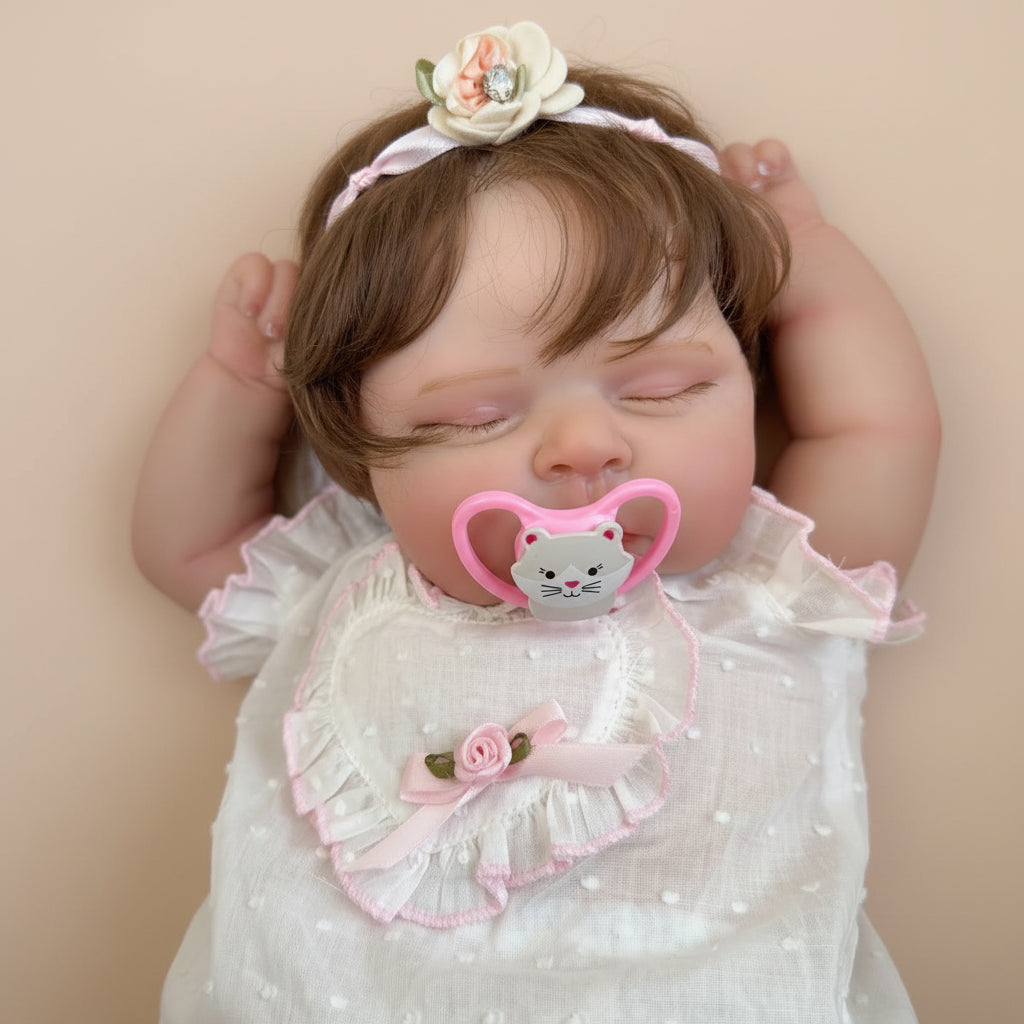 Bambola Reborn Iperrealistica Peaches 50cm - Pelle 3D morbidissima con vene visibili