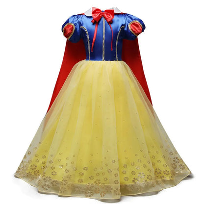Abito Principessa per Bambine - Costume Elsa, Anna, Jasmine, Rapunzel per Feste e Carnevale