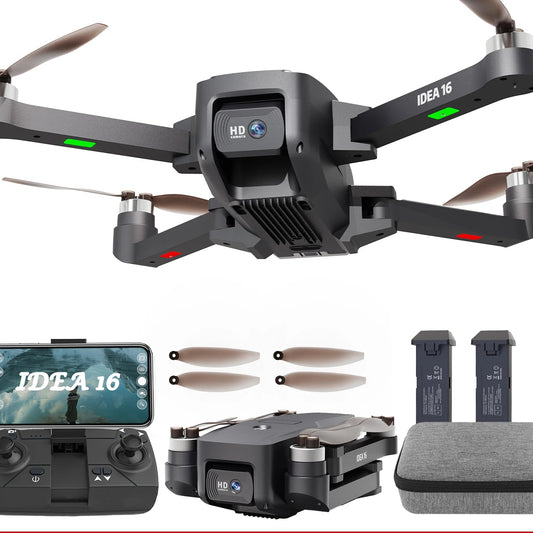 Drone IDEA16 4K PRO 🚀 | Doppia Camera, 2 Batterie, 5G WiFi | Volo Perfetto