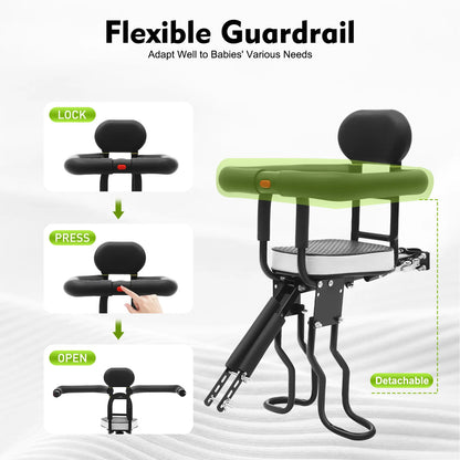 Seggiolino Multifunzione Universale 🚲👶 | 80kg, Doppia Sicurezza