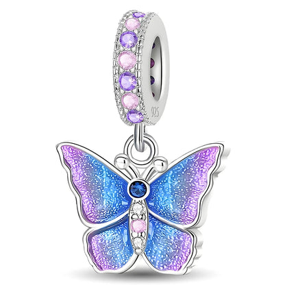 Perline Braccialetto 925 Argento Sterling | Charm Cane, Farfalla, Polpo | Gioielli Fai Da Te
