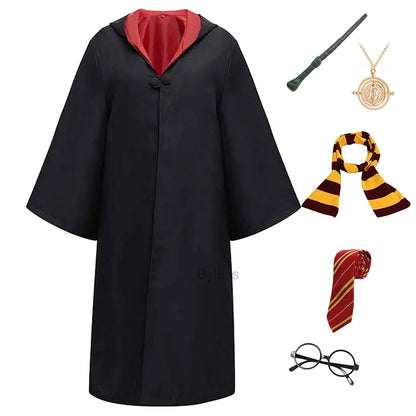 🧙‍♀️ Costume da Mago per Donne e Ragazze - Mantello e Toga Stile Scuola di Magia, Per Halloween e Cosplay!