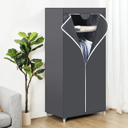 Armadio Pieghevole Tessuto 🚪 | 160cm Alto, 3 Ripiani | Organizza Casa in 1 Minuto