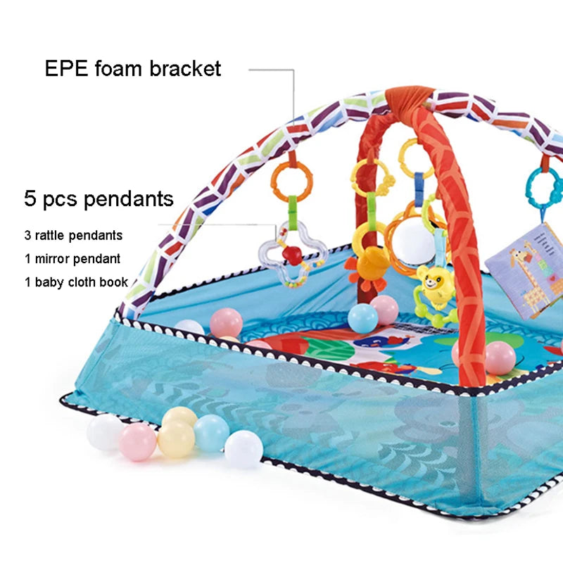 Tappetino Gym Palestra Neonati con Archi Giochi, Multifunzione Educativo 0-12M CE