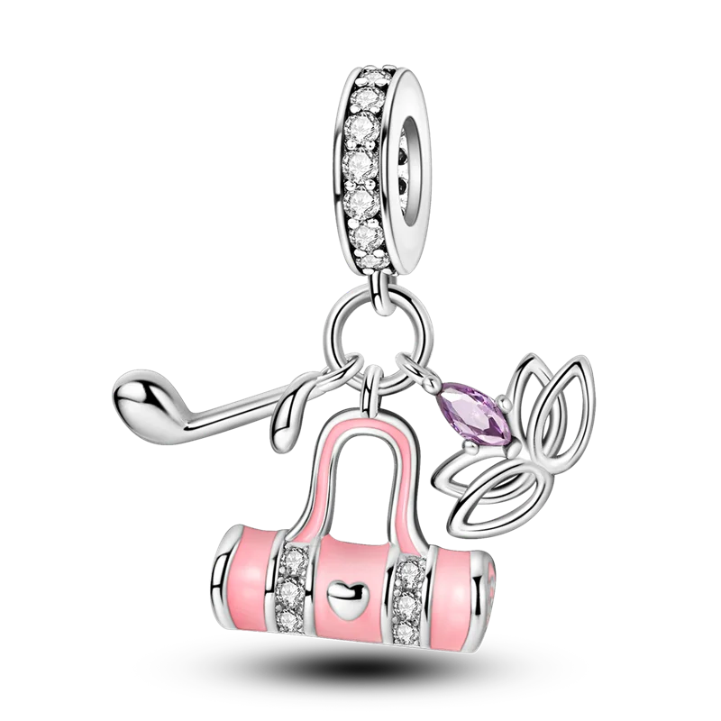 Perline e Ciondoli in Argento 925 Sterling con Zirconi - Per Bracciali Fai da Te e Gioielli