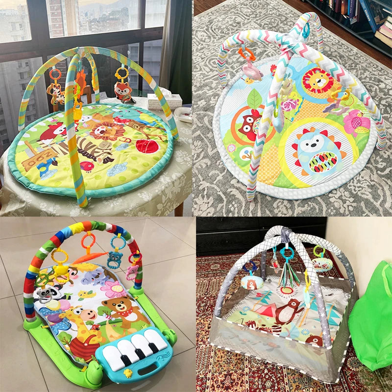 Tappetino Gym Palestra Neonati con Archi Giochi, Multifunzione Educativo 0-12M CE