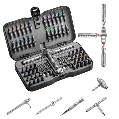 Set Cacciaviti Magnetici Precisione 24in1/40in1/66in1 Cricchetto Impugnatura T