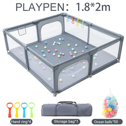 Box Parco Giochi Bambini 6Mesi-6Anni con Palline e Recinzione Sicurezza