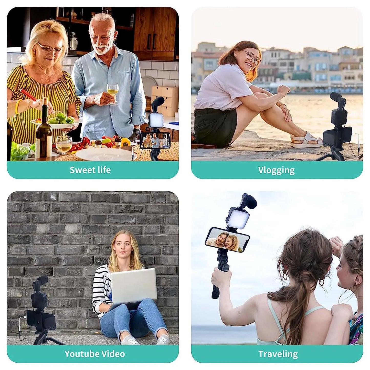 🎥 Kit Vlogging Smartphone - Microfono + Treppiede, Per TikTok, YouTube, Live!
Audio cristallino e video stabili. Per creator e influencer!