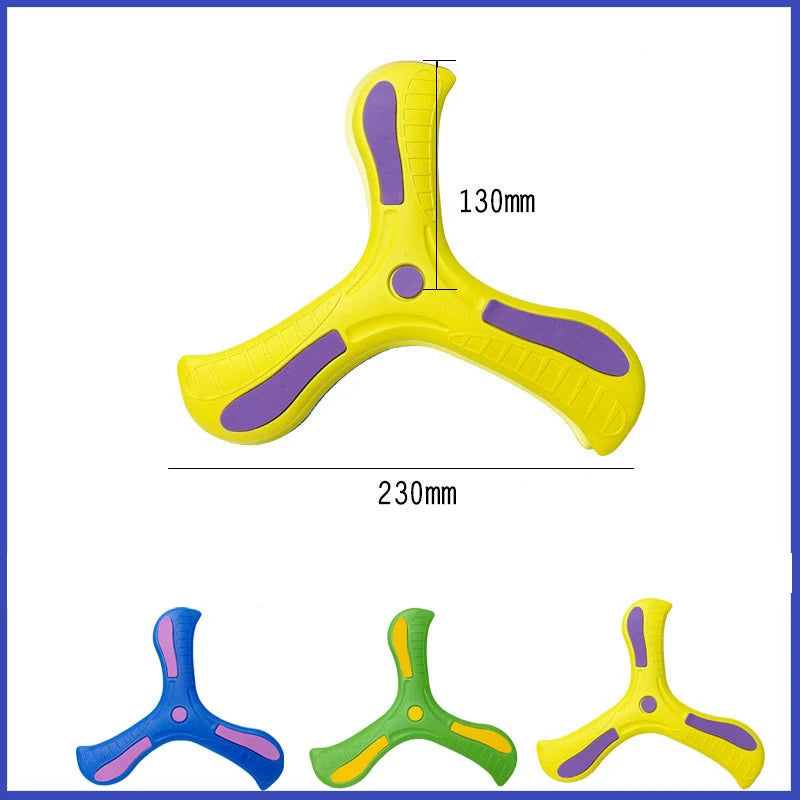 Boomerang Morbido per Bambini - Giocattolo Interattivo 3 Lame, Sicuro per Esterni, Educativo e Anti-Stress - Regalo per Tutte le Età