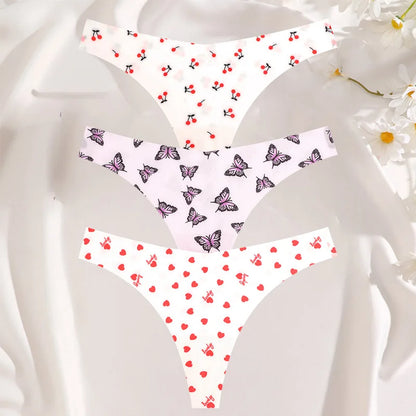 3 Mutandine Sexy Donna - Perizoma T-Back Vita Bassa - Intimo Colorato Senza Cuciture