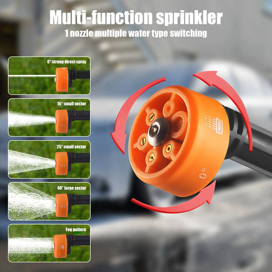 Idropulitrice a Batteria 48v 6-in-1 ad Alta Pressione 50 Bar  Pistola portatile Senza Fili Pulitore Universale 4 modalità di spruzzo