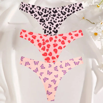 3 Mutandine Sexy Donna - Perizoma T-Back Vita Bassa - Intimo Colorato Senza Cuciture