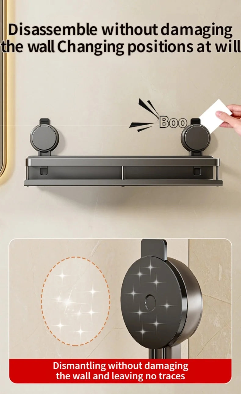 Portaoggetti da Parete Senza Trapano – 5 Secondi e il Tuo Bagno è in Ordine