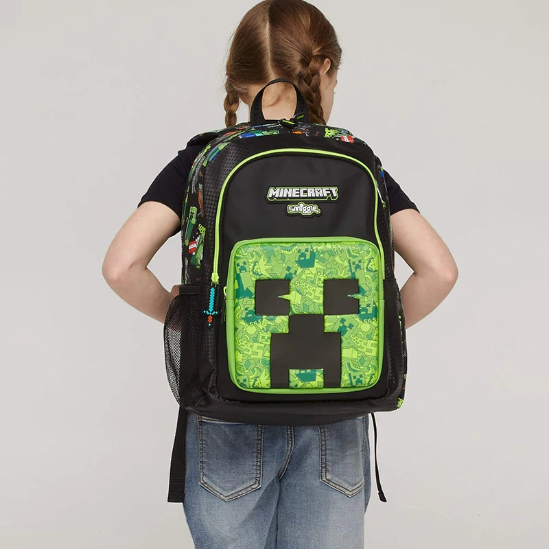 Zaino Minecraft Creeper Smiggle + Accessori  Scuola