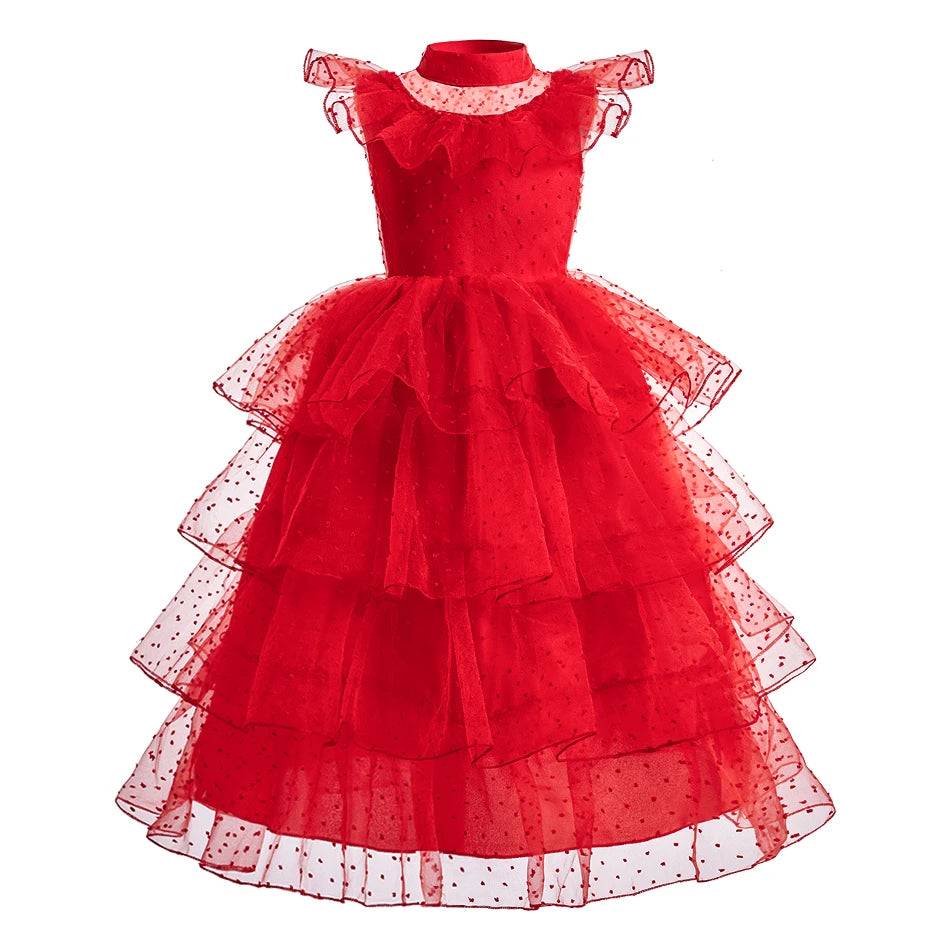Abito Principessa per Bambine - Costume Elsa, Anna, Jasmine, Rapunzel per Feste e Carnevale