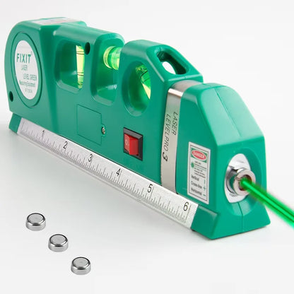 Livello Laser a Linee Crociate | Kit Multiuso con Nastro Metrico 8 Piedi | per Allineamento e Misurazione