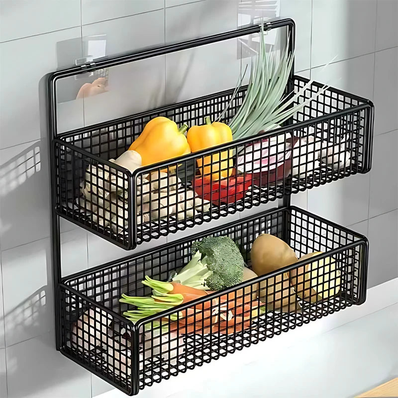 Scaffale Parete Adesivo - Per Cucina, Bagno - No Fori, Porta Oggetti