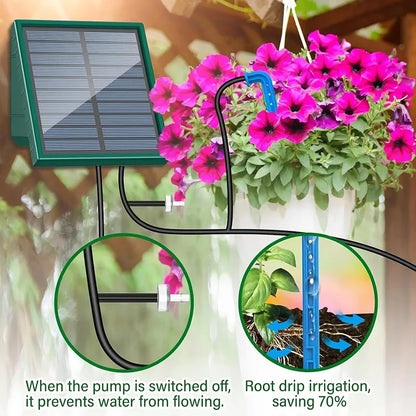 🌞 Sistema di Irrigazione a Goccia Solare Automatico - Per Giardini, Balconi e Piante Indoor