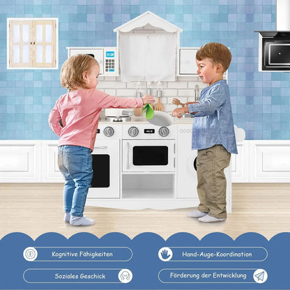 Cucina Giocattolo Bambini in Legno 🍳 | Con Lavatrice e Microonde | Regalo Compleanno