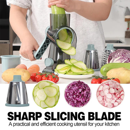 Grattugia 3 in 1  - Affetta Verdure, Noci, Formaggio - Trituratore Manuale