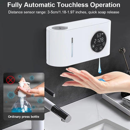 Dispenser Sapone Senza Contatto 500ml con Schermo LED - Automatico