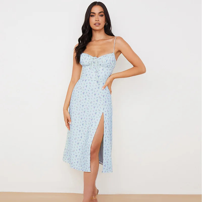Vestito Lungo Floreale Elegante 2025 - Abito Bodycon Donna per Spiaggia & Streetwear