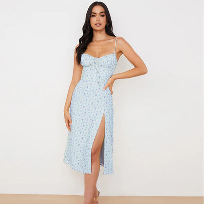 Vestito Lungo Floreale Elegante 2025 - Abito Bodycon Donna per Spiaggia & Streetwear