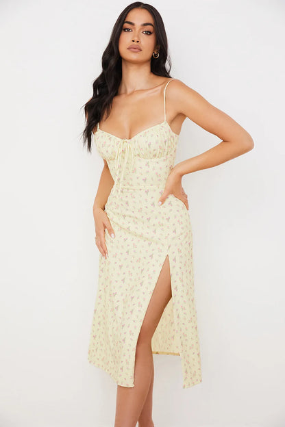 Vestito Lungo Floreale Elegante 2025 - Abito Bodycon Donna per Spiaggia & Streetwear
