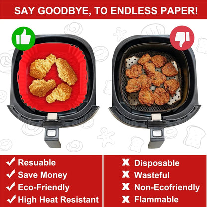 Accessorio Air Fryer in Silicone - Per Pizza, Pollo e Dolci, Antiaderente