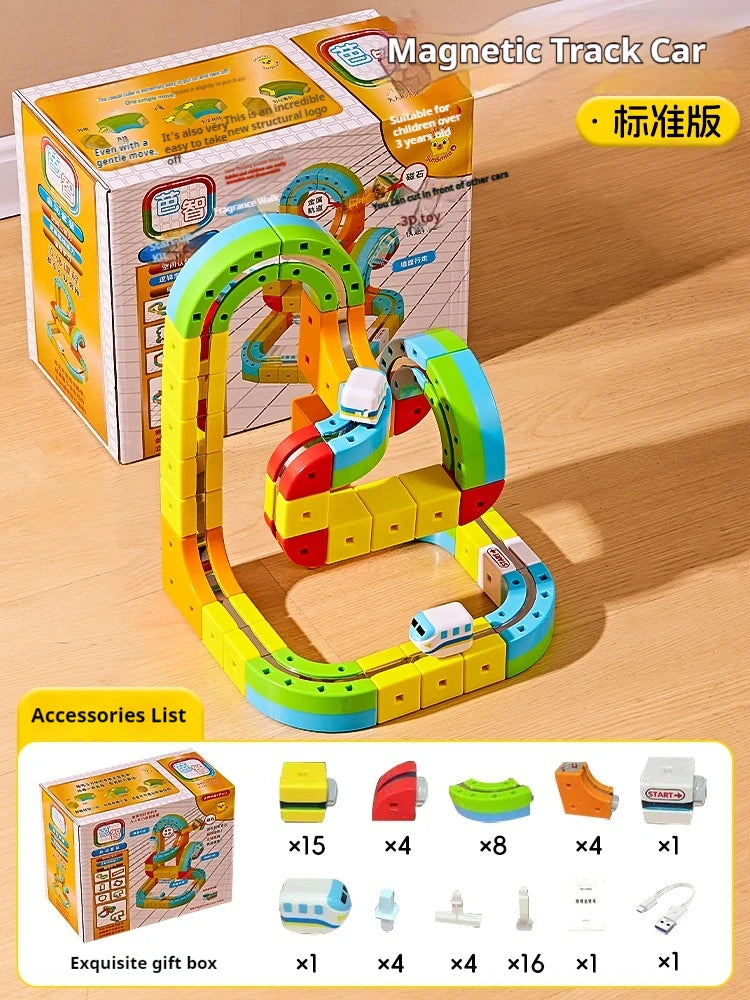 Treno Giocattolo Levitazione Magnetica 3D | Pista Cubo Fai Da Te Educativo | Regalo Bambini Natale Compleanno