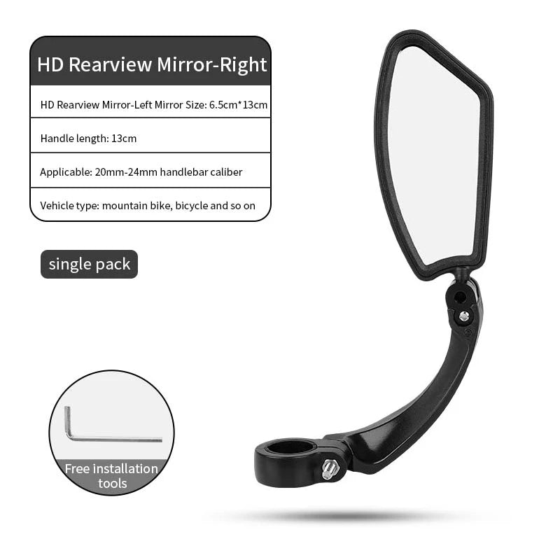 Specchietto Retrovisore Bici 360° HD – Acciaio Inossidabile, Montaggio Universale