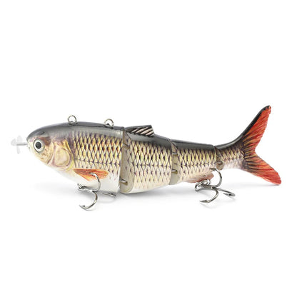 Esca Viva Automatica 4 Segmenti | Pesce Robot Swimbait Elettrico USB Ricaricabile