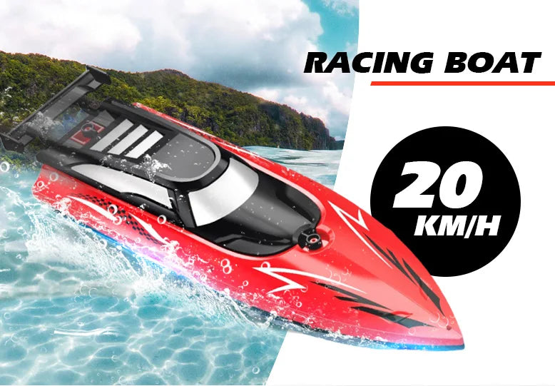 Barca RC 2.4Ghz Ad Alta Velocità - Giocattolo per Bambini Piscina/Lago