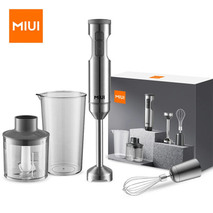 Frullatore a Immersione 1000W 4-in-1 | Lame Acciaio, Frusta, Bicchiere 700ml+500ml