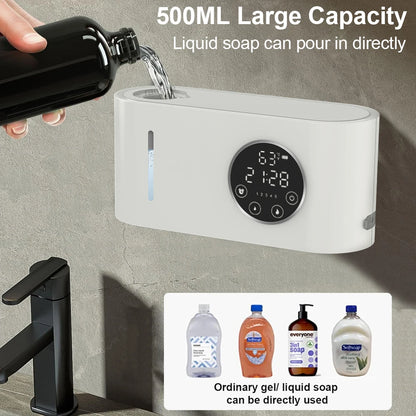 Dispenser Sapone Senza Contatto 500ml con Schermo LED - Automatico