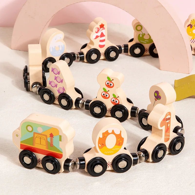 🚂 Treno Magnetico in Legno Montessori - Giocattolo Educativo