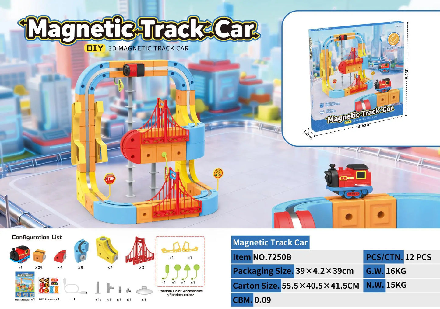 Treno Giocattolo Levitazione Magnetica 3D | Pista Cubo Fai Da Te Educativo | Regalo Bambini Natale Compleanno