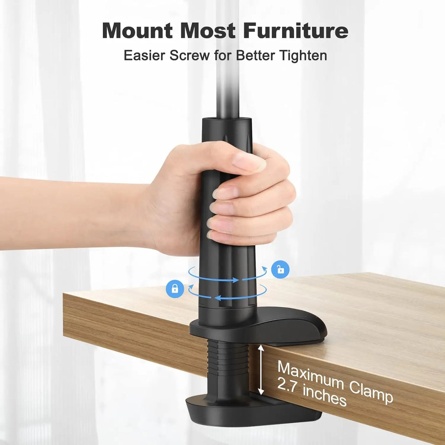 Supporto Telefono Pieghevole 70cm | Braccio Flessibile 360° | Morsetto per Letto Poggiatesta | per iPhone Samsung 3.5-6.7