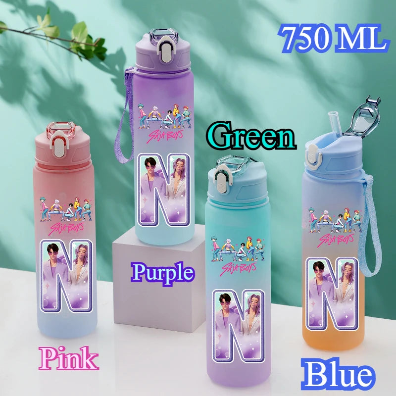 Borraccia K-POP Demon Hunters da 750ml con Cannuccia