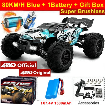 Auto RC 4WD 1:16 80km/h Brushless Off Road Drift Racing Bambini Adulti
