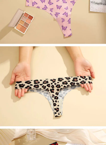 3 Mutandine Sexy Donna - Perizoma T-Back Vita Bassa - Intimo Colorato Senza Cuciture