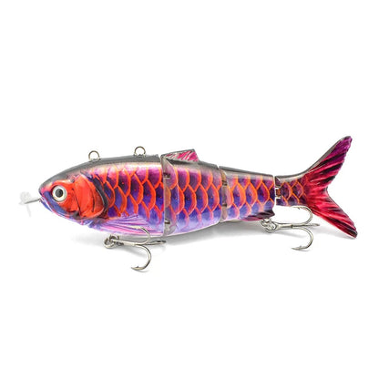 Esca Viva Automatica 4 Segmenti | Pesce Robot Swimbait Elettrico USB Ricaricabile