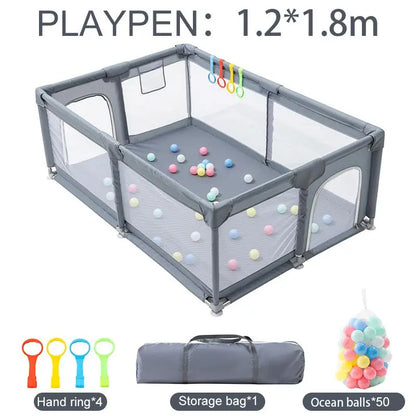 Box Parco Giochi Bambini 6Mesi-6Anni con Palline e Recinzione Sicurezza