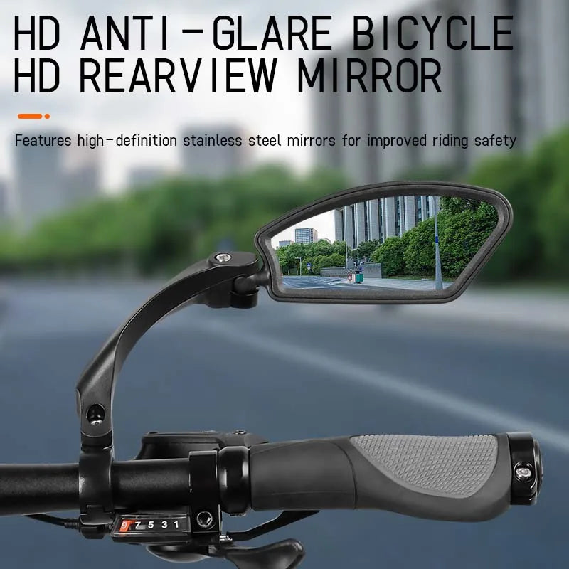 Specchietto Retrovisore Bici 360° HD – Acciaio Inossidabile, Montaggio Universale