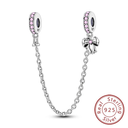 Ciondoli Argento 925 - Fiocco, Bottiglietta Profumo Rosa, Charm Femminili per Bracciali Fai-Da-TeDolci e raffinati, perfetti per creare gioielli unici. Regalo ideale per donne e ragazze!