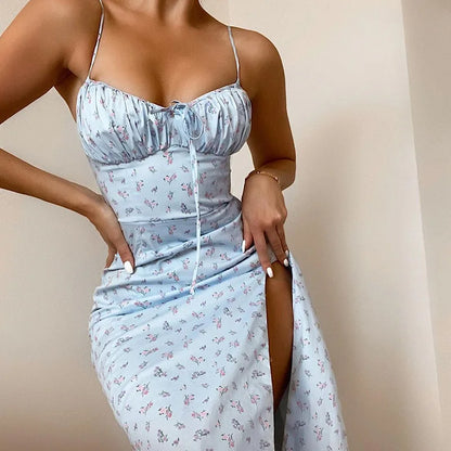 Vestito Lungo Floreale Elegante 2025 - Abito Bodycon Donna per Spiaggia & Streetwear