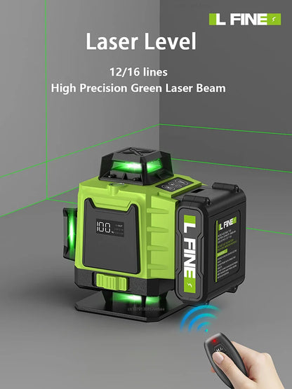 Livello Laser Professionale 16 Linee - 360° Autolivellante + Telecomando