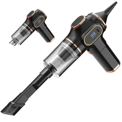 Aspirapolvere & Soffiatore Wireless Auto/Casa ABS 130W | Potente Pulitore per Auto, Divano, Ufficio, Tappeti | Macchina Ricaricabile per la Casa